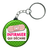 Porte-clés badge Infirmier- Réf PC579