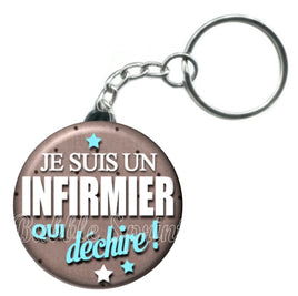 Porte-clés badge Infirmier- Réf PC580