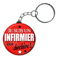 Porte-clés badge Infirmier- Réf PC581