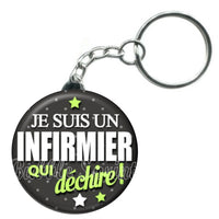 Porte-clés badge Infirmier- Réf PC582