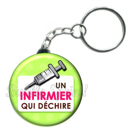 Porte-clés badge Infirmier- Réf PC583