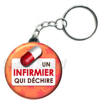 Porte-clés badge Infirmier- Réf PC584