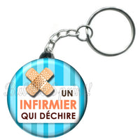 Porte-clés badge Infirmier- Réf PC585