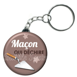 Porte-clés badge Maçon- Réf PC586