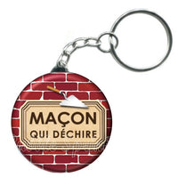 Porte-clés badge Maçon- Réf PC589