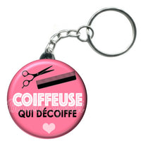 Porte-clés badge Coiffeuse- Réf PC58