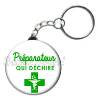 Porte-clés badge Préparateur- Réf PC607