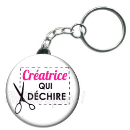 Porte-clés badge Creatrice- Réf PC60