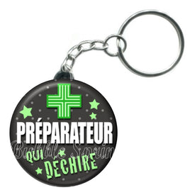 Porte-clés badge Préparateur- Réf PC610