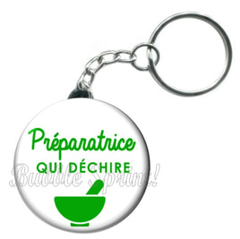 Porte-clés badge Préparatrice- Réf PC612