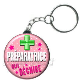 Porte-clés badge Préparatrice- Réf PC613