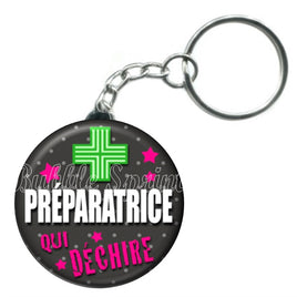 Porte-clés badge Préparatrice- Réf PC614