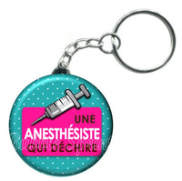 Porte-clés badge Anesthésiste- Réf PC616