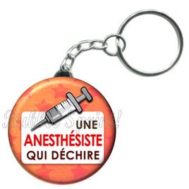 Porte-clés badge Anesthésiste- Réf PC620