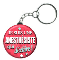 Porte-clés badge Anesthésiste- Réf PC621