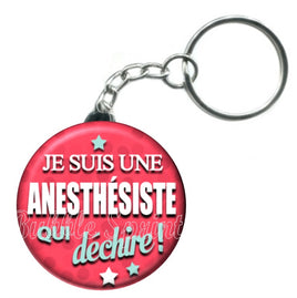 Porte-clés badge Anesthésiste- Réf PC621