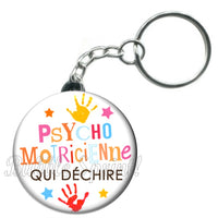 Porte-clés badge Psychomotricienne- Réf PC628