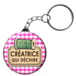 Porte-clés badge Créatrice- Réf PC62