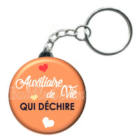 Porte-clés badge Auxiliaire de vie- Réf PC634