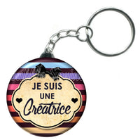 Porte-clés badge Créatrice- Réf PC63