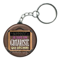 Porte-clés badge Guitariste- Réf PC650