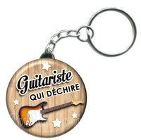 Porte-clés badge Guitariste- Réf PC651