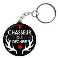 Porte-clés badge Chasseur- Réf PC655