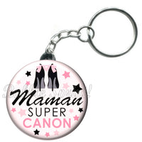 Porte-clés badge Maman canon- Réf PC674