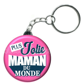 Porte-clés badge Jolie Maman- Réf PC676