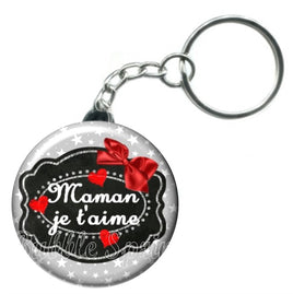 Porte-clés badge Maman - Réf PC681