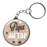 Porte-clés badge Papa- Réf PC707