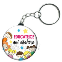 Porte-clés badge Educatrice- Réf PC73