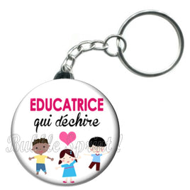 Porte-clés badge Educatrice- Réf PC74