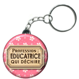 Porte-clés badge Educatrice- Réf PC75