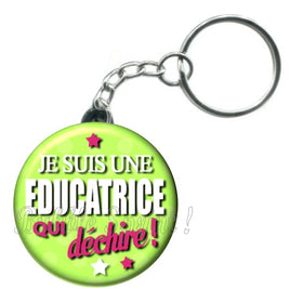 Porte-clés badge Educatrice- Réf PC76