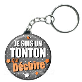 Porte-clés badge Tonton- Réf PC773