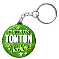 Porte-clés badge Tonton- Réf PC777