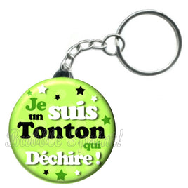 Porte-clés badge Tonton- Réf PC778