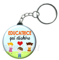 Porte-clés badge Educatrice- Réf PC77