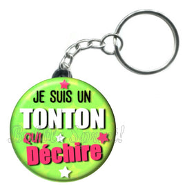 Porte-clés badge Tonton- Réf PC782