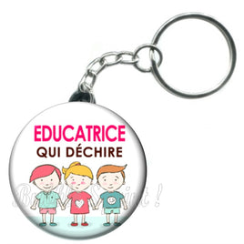 Porte-clés badge Educatrice- Réf PC78