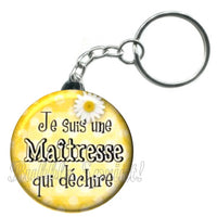 Porte-clés badge Maitresse-Réf PC816