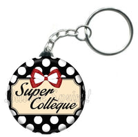 Porte-clés badge Super Collègue -Réf PC826