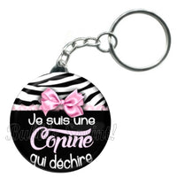 Porte-clés badge Copine qui déchire -Réf PC828