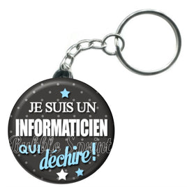 Porte-clés badge Informaticien- Réf PC87