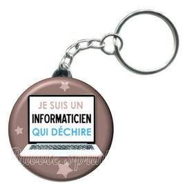 Porte-clés badge Informaticien- Réf PC88