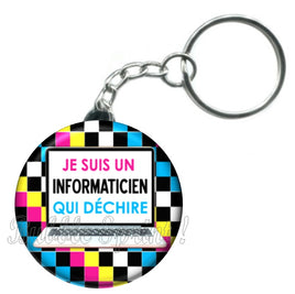 Porte-clés badge Informaticien- Réf PC89