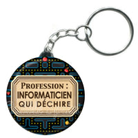 Porte-clés badge Informaticien- Réf PC90