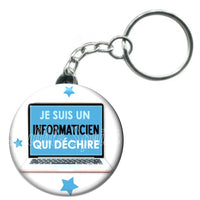 Porte-clés badge Informaticien- Réf PC91