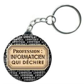 Porte-clés badge Informaticien- Réf PC92